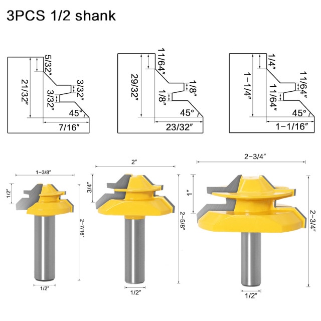 12.7MM 3Pcs Set