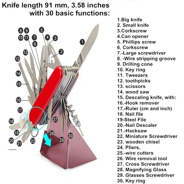 Svájci Knife Fold Hadsereg Edc Fogaskerék Kés Túlélő Zsebkamra Kültéri