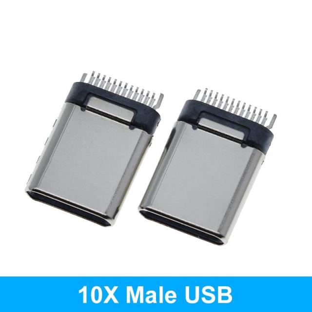 10X Male USB
