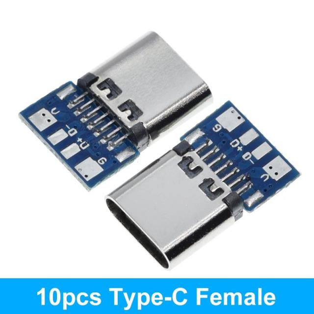 10pcs Type-C Female