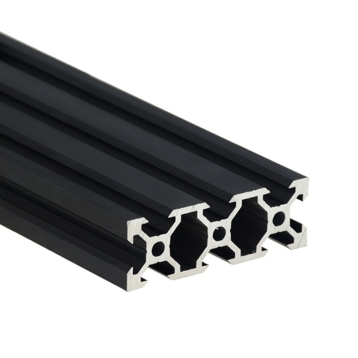 1Pc Fekete 2060 V-Slot Európai Szabványos Anodizált Alumínium Profil Extrudálás 100-800Mm Hosszúságú Lineáris Sín Cnc 3D Nyomtatóhoz