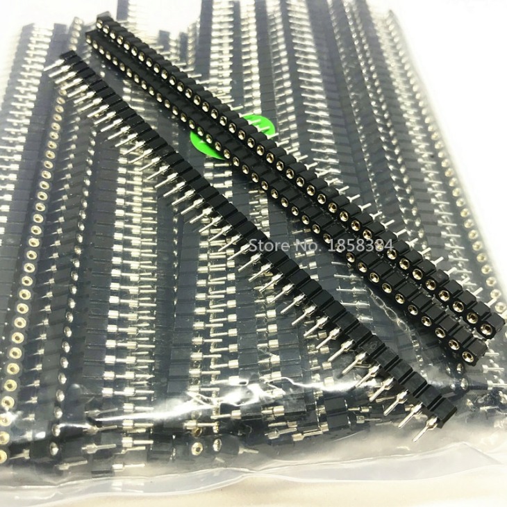 Ingyenes Szállítás 20Db / Tétel Strip Tin Pcb Panel Nő Ic Törékeny 40Pin Single Row Round Fejes Socket