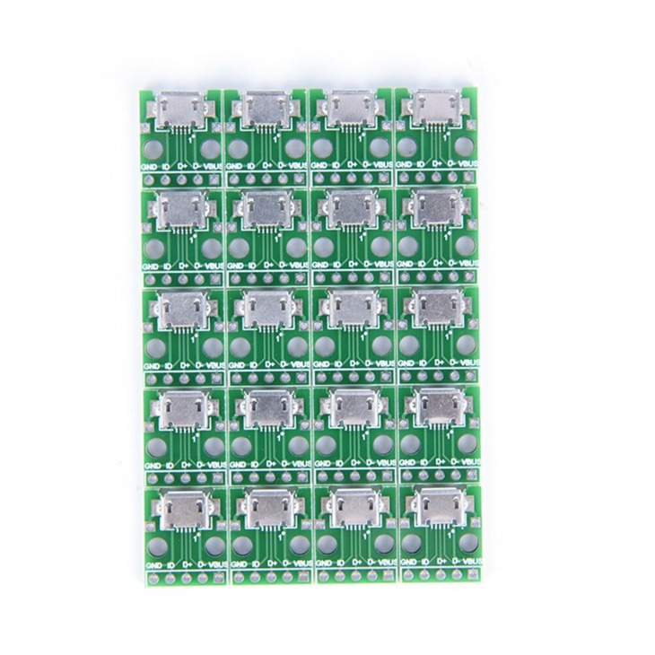 20Pcs Mini Micro Usb Dip 2,54Mm Adapter Csatlakozó Modul Tábla Panel ...