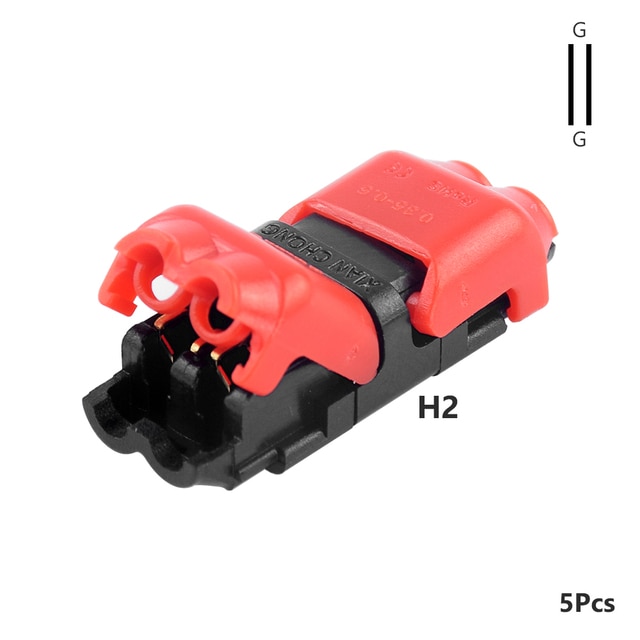 Red I shape 2Pin