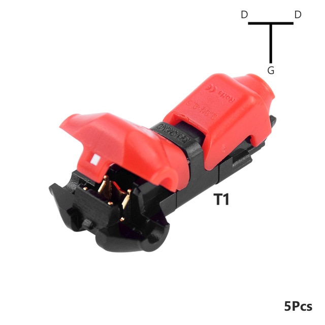 Red T shape 1Pin