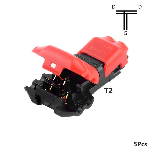 Red T shape 2Pin