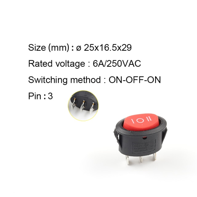 3P Red ON-OFF-ON