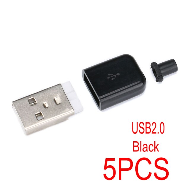 5PCS USB Black
