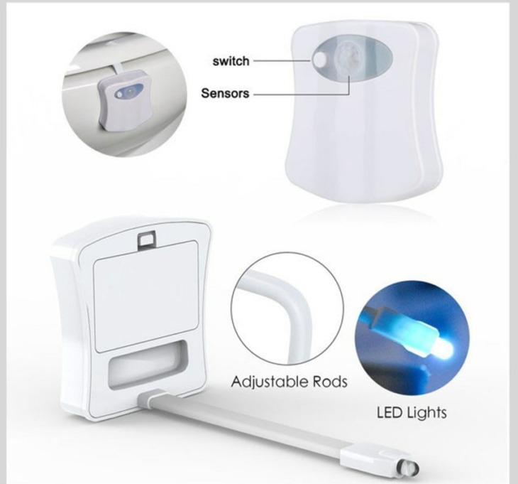 Body Érzékelési Automata Led Mozgásérzékelővel Éjszakai Lámpa Toilet Bowl Fürdőszoba Fény Vízálló Háttérvilágítás Wc Wc Fény