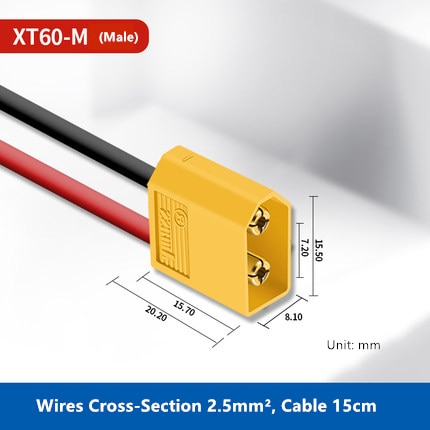 XT60 Male 15cm