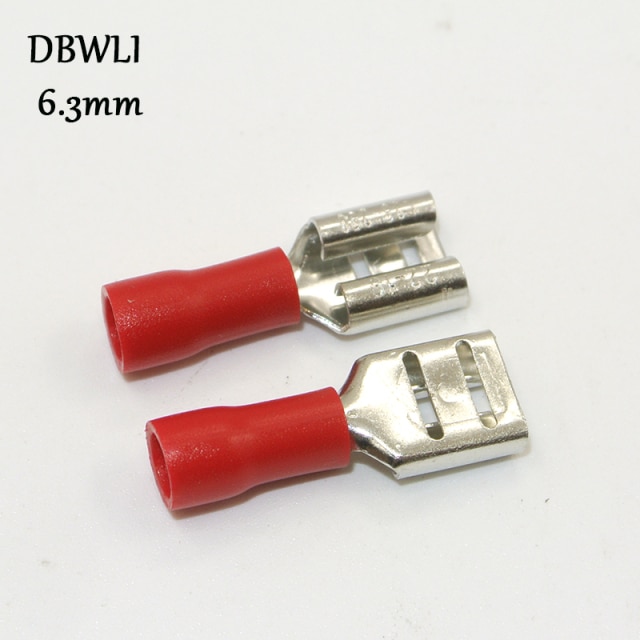 6.3mm red female