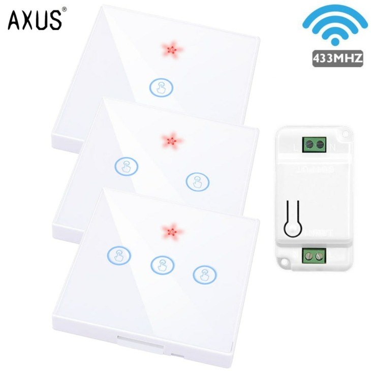 Axus Smart Home Wireless Touch Switch Tuya Mhz T Vir Ny T Veg Panel K Perny Vev Falikar