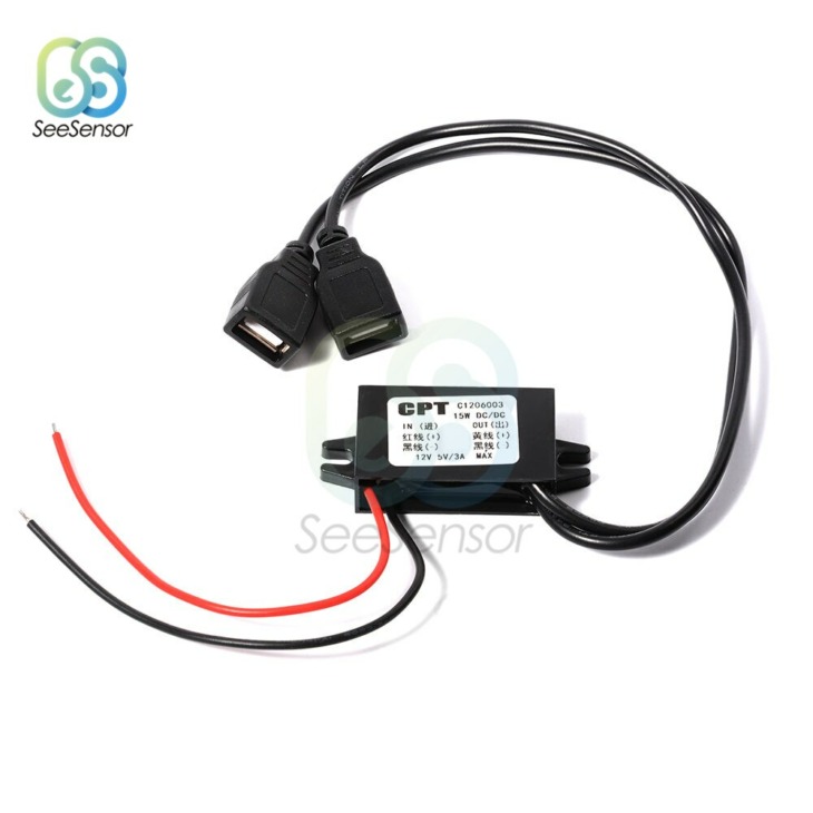 Modulo Convertitore Buck,3A 15W DC a DC Convertitore di Modulo di Alimentazione per Auto,Adattatore,Basso Calore,Protezione Auto