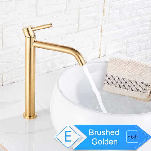 Brushed gold faucet
