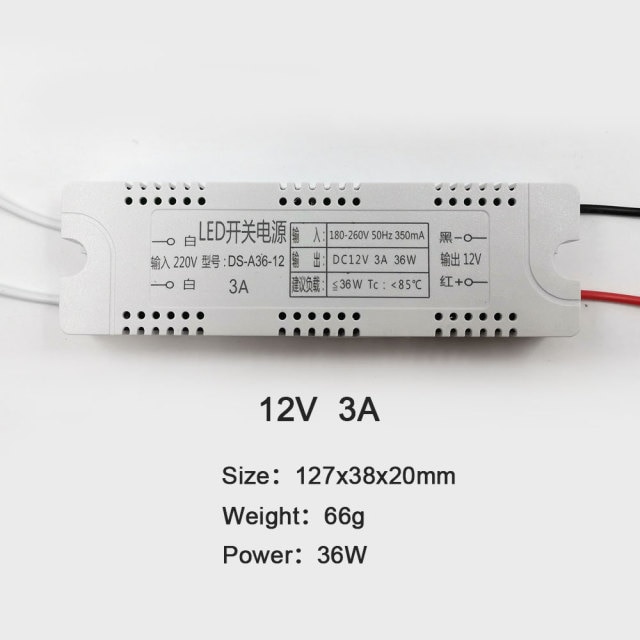 12V 3A 36W