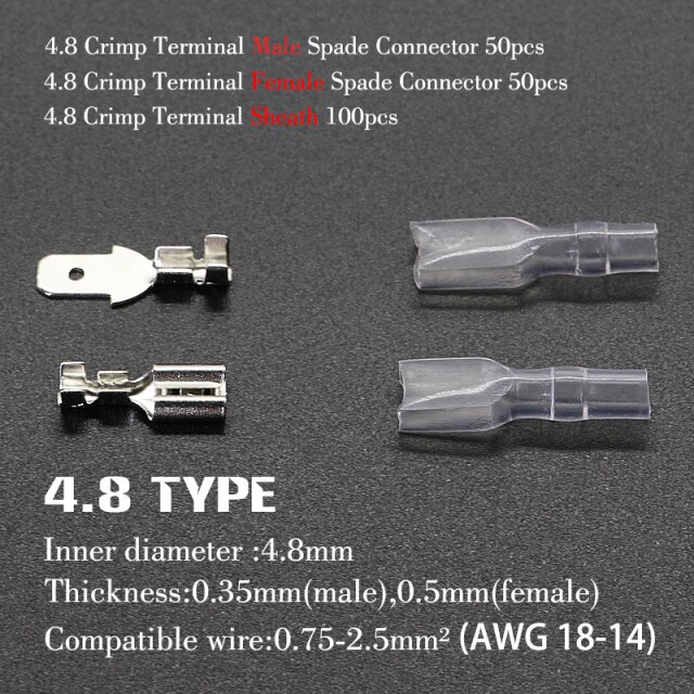 4.8mm 200pcs(Silver)