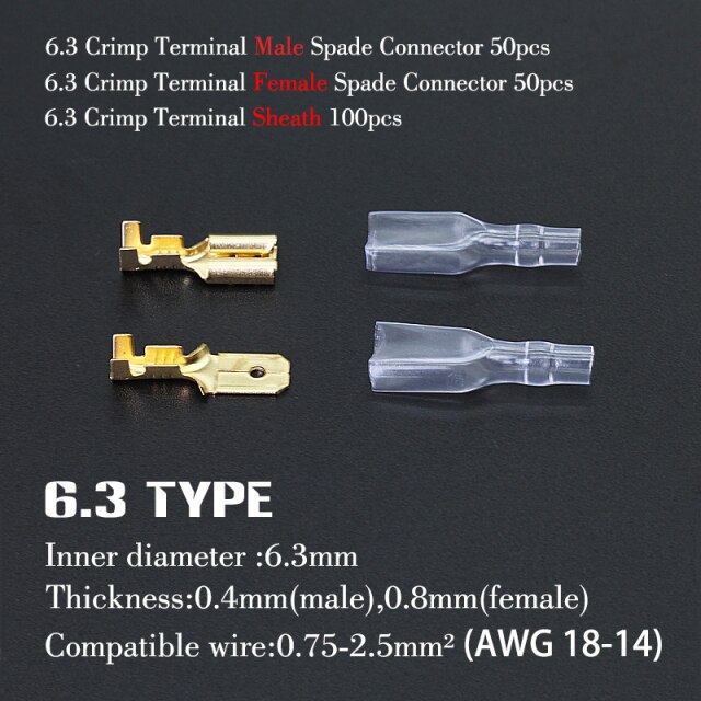 6.3mm 200pcs(Gold)