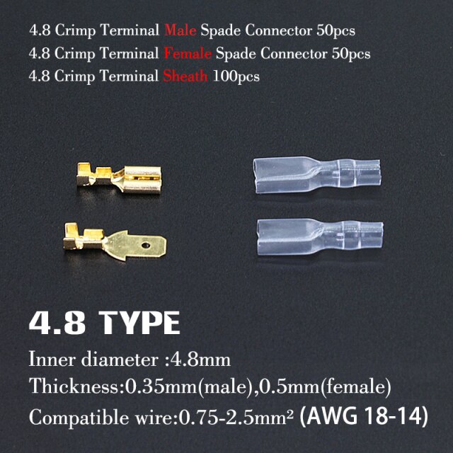 4.8mm 200pcs(Gold)