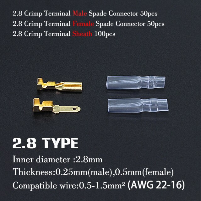 2.8mm 200pcs(Gold)