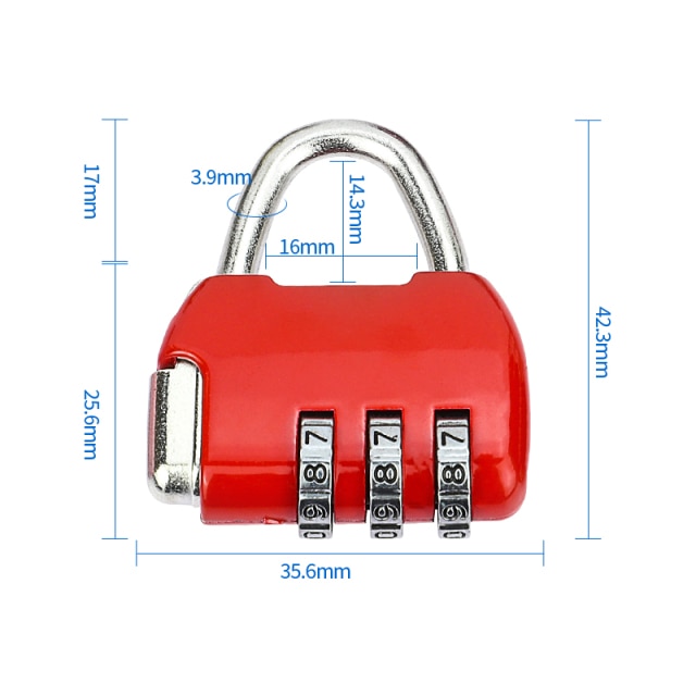 1 pcs Red lock