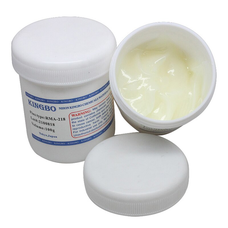 Pâte à Souder Flux RMA-218 KINGBO 100g - Pour Soudure BGA, PCB, SMT - En Pot