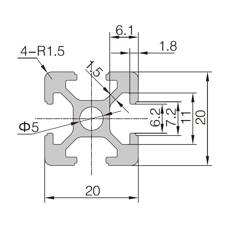 2040 Aluminum Extrusion Dimensions Guides Online