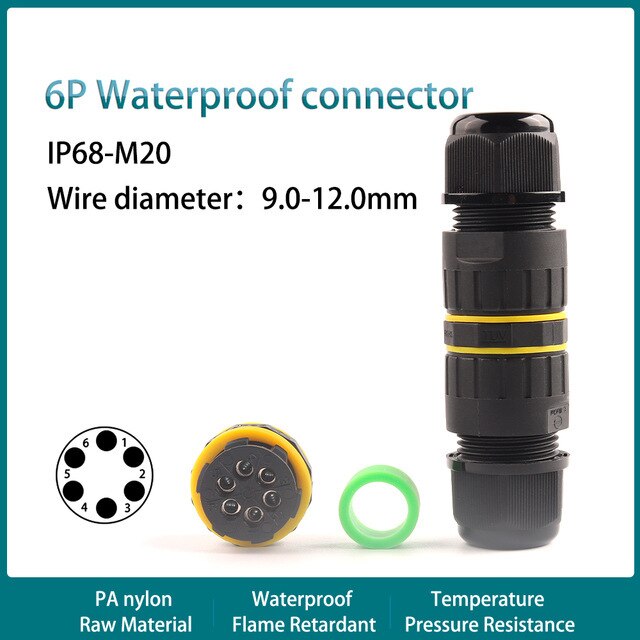 M20 6P 9-12mm