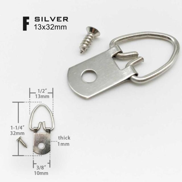 F silver 13x32mm