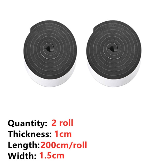 black 1.5cm 2 rolls