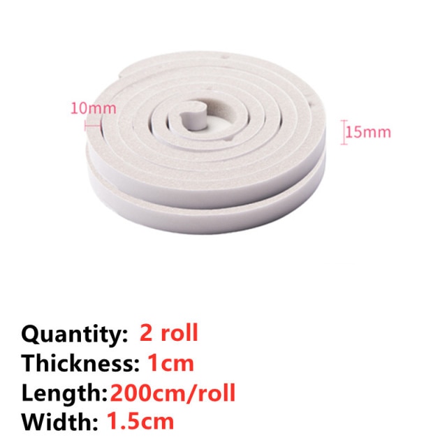 White 1.5cm 2 rolls