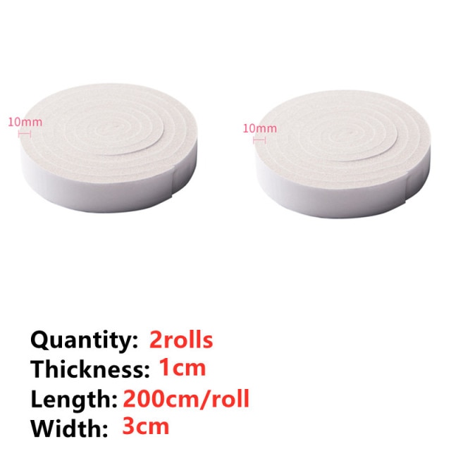 White 3cm 2 rolls
