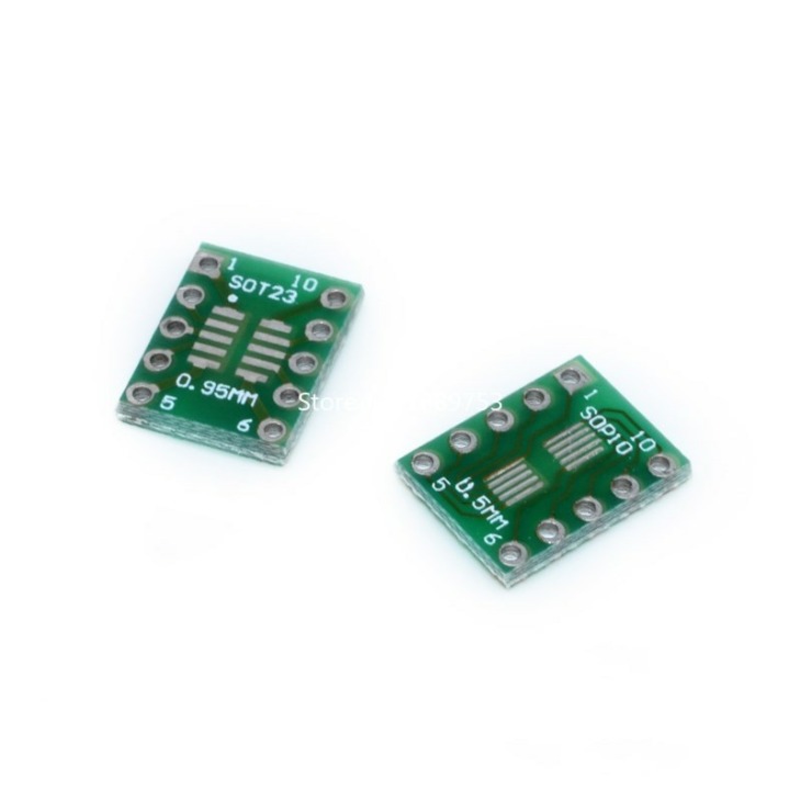SchmalzTech ST-SOT23-8 Adapter – 5 Pack, SOT23-8 SMD To DIP PCB Breadboard Adapter