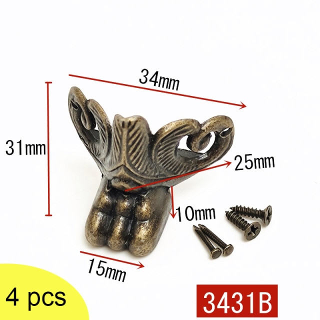 Bronze 34x31mm 4pcs