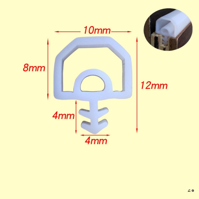 White 10x8mm