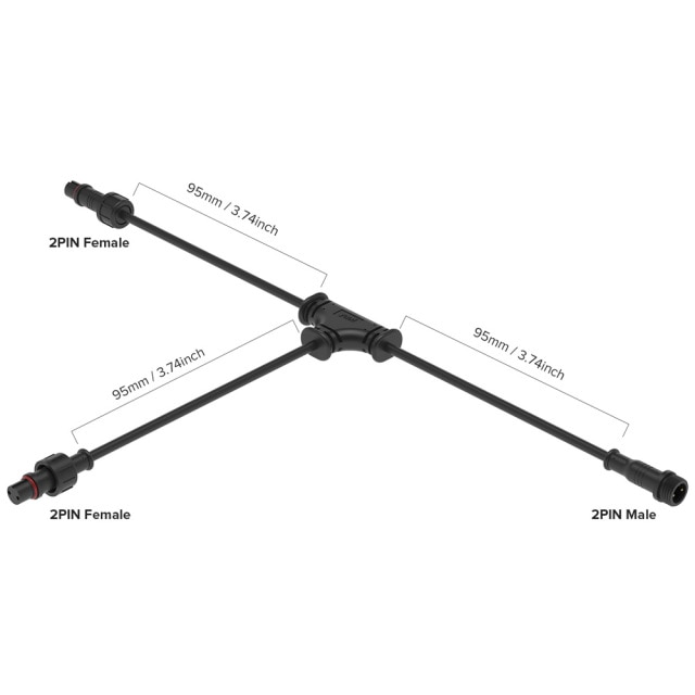 2pin 22AWG 0.3mm2