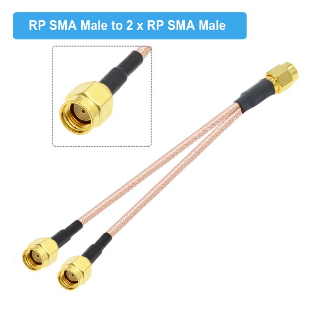 RPSMA M to 2xRPSMA M