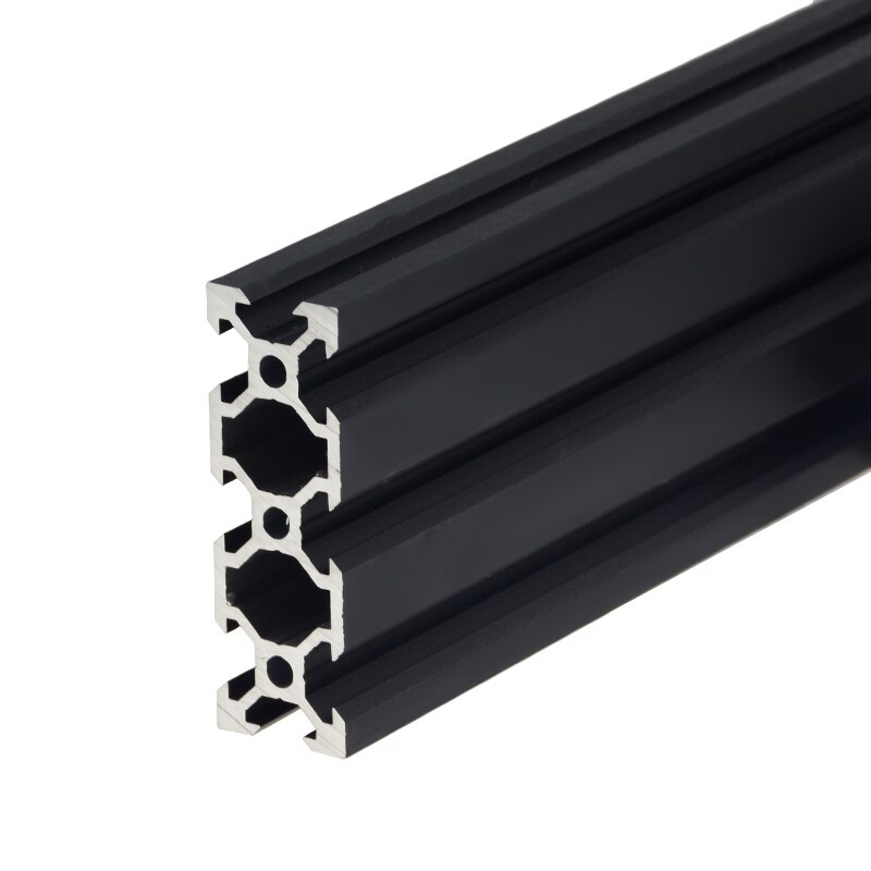 1Pc Fekete 2060 V-Slot Európai Szabványos Anodizált Alumínium Profil Extrudálás 100-800Mm Hosszúságú Lineáris Sín Cnc 3D Nyomtatóhoz