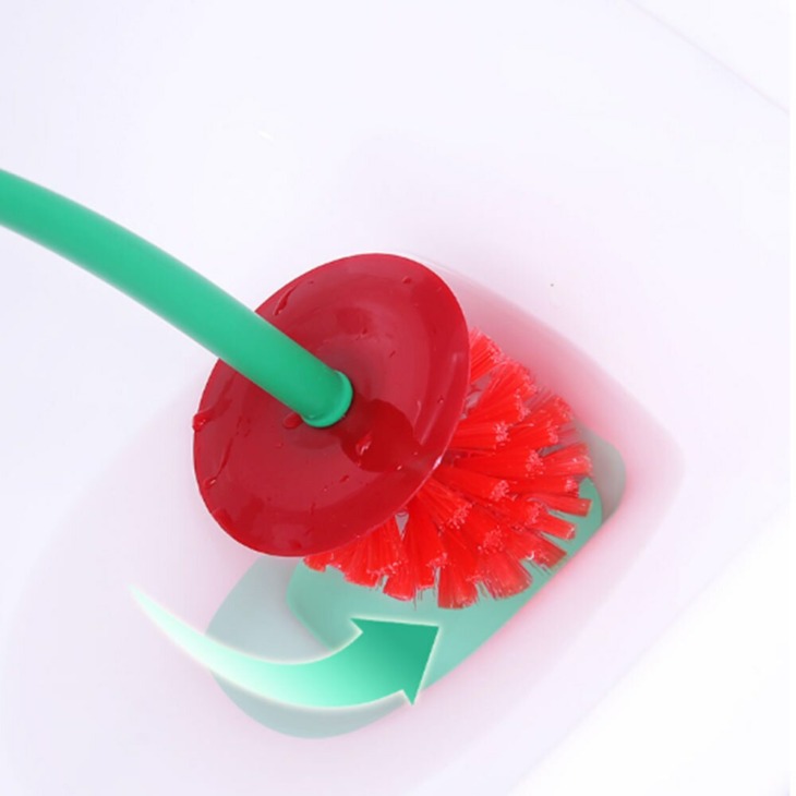 Cherry Alak Vécé Brush Wc-Kefe Tartó Készlet Illemhely Clean Eszközök Háztartási Fürdőszobai Kiegészítők