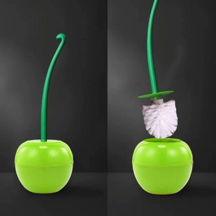 Cherry Alak Vécé Brush Wc-Kefe Tartó Készlet Illemhely Clean Eszközök Háztartási Fürdőszobai Kiegészítők