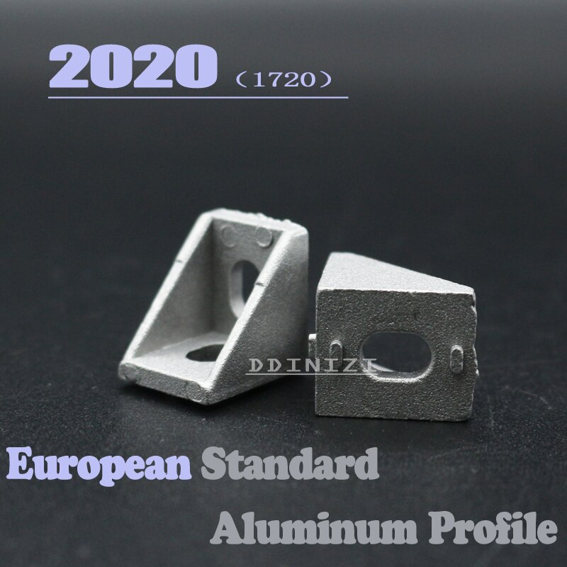 Hotsale 20Pcs 2020 Sarokbeállító Szög Alumínium 17 X 20 L Csatlakozó Bracket Rögter Mérkőzés Használja 2020 Ipari Alumínium Profil