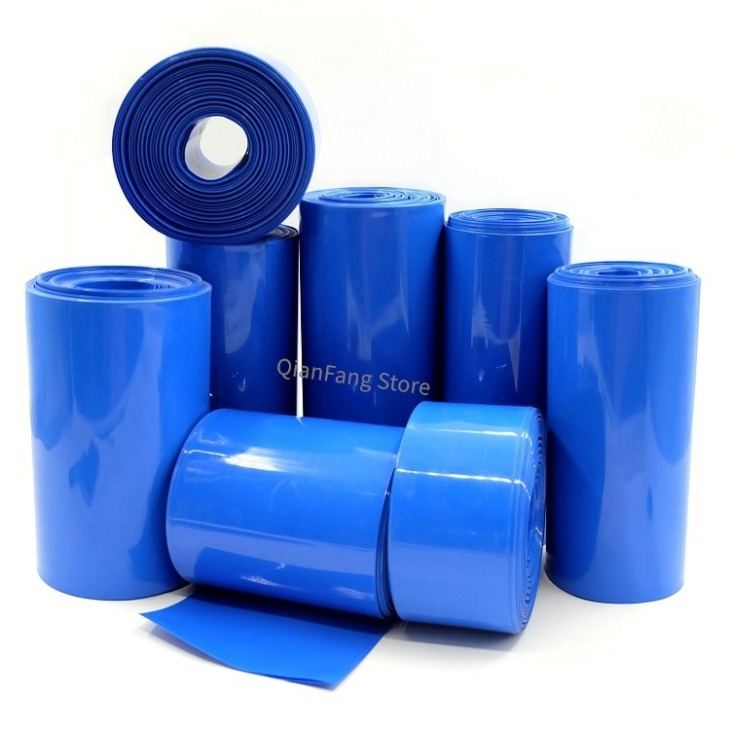 Pvc Heat Shrink Cső 405Mm ~ 500Mm Blue Protector Zsugorodó Kábelcsatorna Tok Pack Fedél 18650 Lítium Akkumulátor Film Wrap