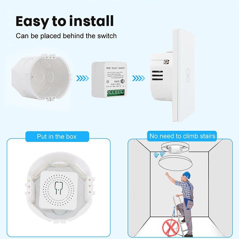 Avoir 1-5 Db Megszakító Intelligens Élet Tuya Switch Wifi Smart Home Socket Vezeték Nélküli Érzékelő Kapcsoló Mini Wifi Modul Vezérlő 16A