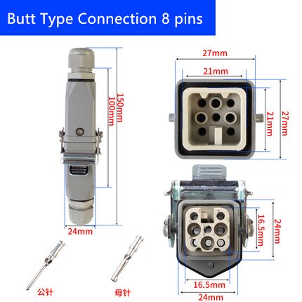 Butt Type 8 Pins