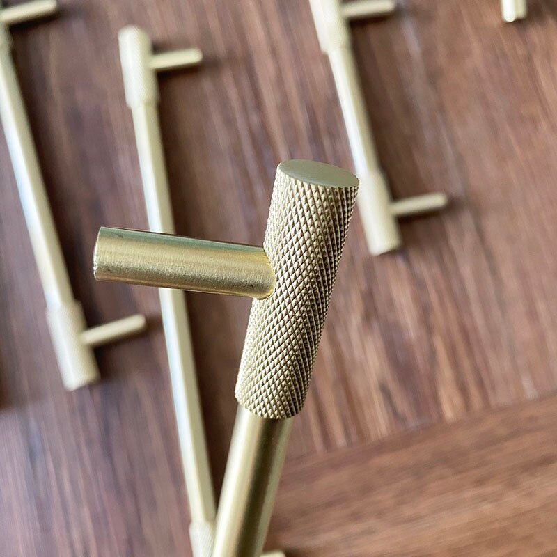Solid Brass Recézett Konyhaszekrény Fogantyúk Fiókos Pull Dresser Gombok Szekrény Fogantyú Nordic Bútor Hardver