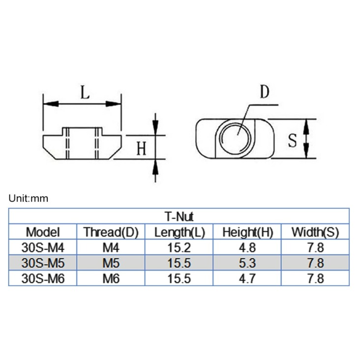 30 80 Darab 3030 Series M4 M5 M6 Téma T Nuts Kalapács Head Rögzítő Anya ...