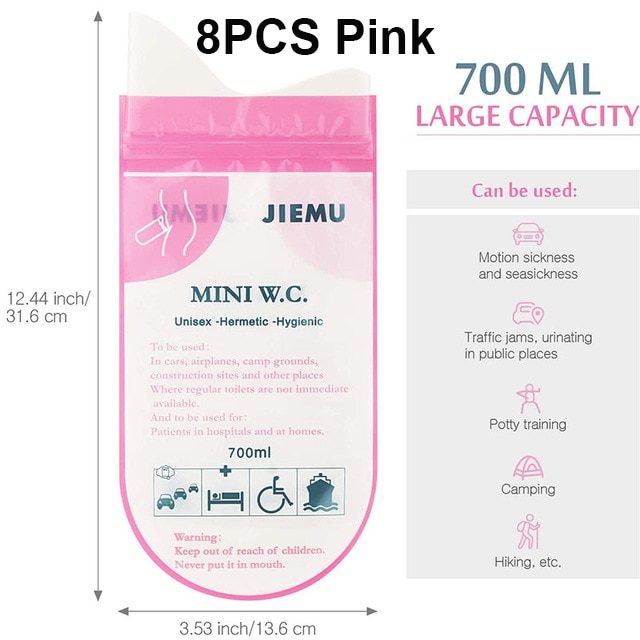 8Pcs Pink