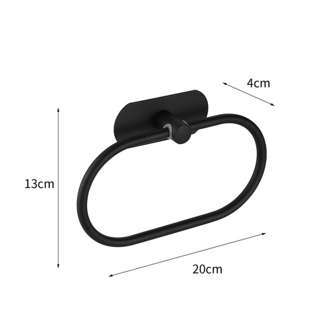 Black towel ring