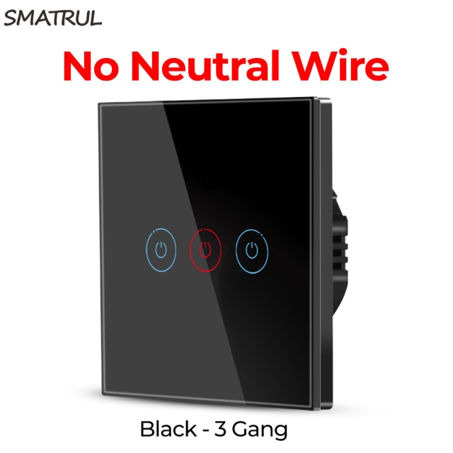 3 gang Switch BLACK