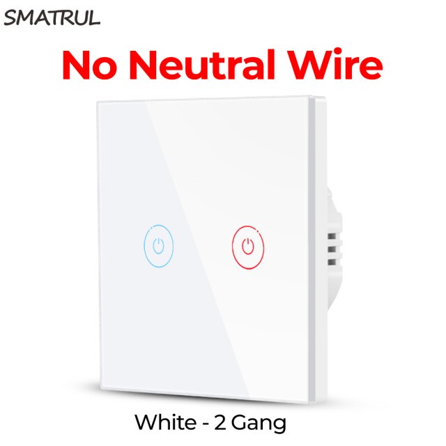 2 Gang Switch White