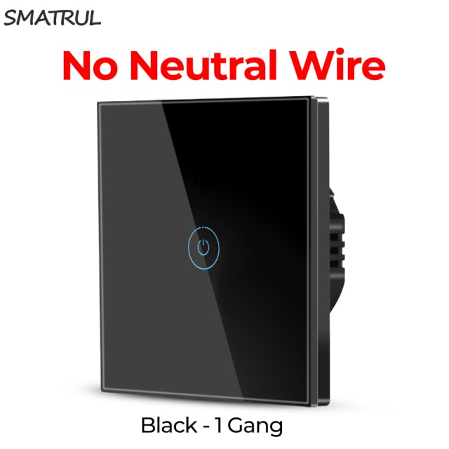 1 gang Switch BLACK